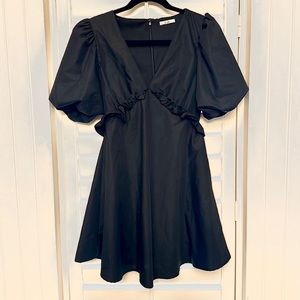 mi ami little black dress with ruffles